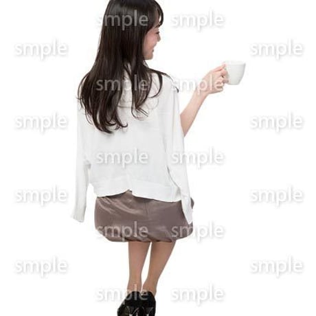 Cutout People　座る女性　KK_224