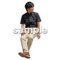 人物切抜き素材　座る人Ⅱ編　Q_573