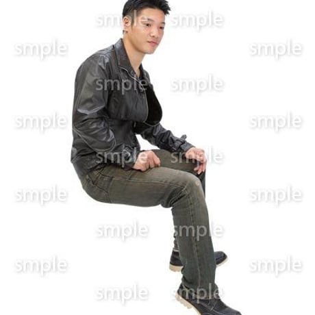 Cutout People　座る　男性　LL_464