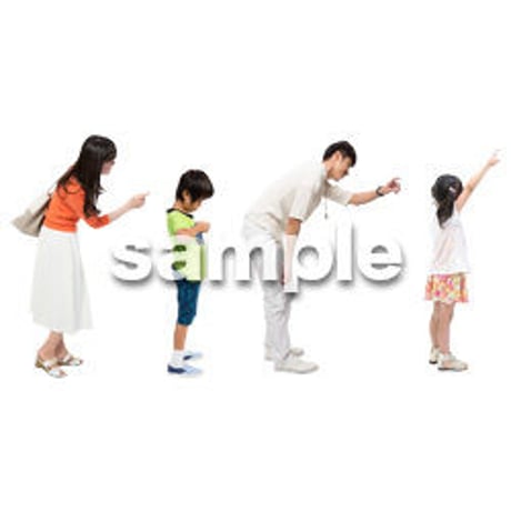 Cutout People　4人ファミリー　GG_398