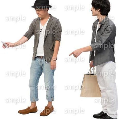 Cutout People　男性ペア　JJ_417