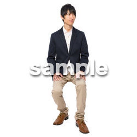 Cutout People　座る　男性　LL_116