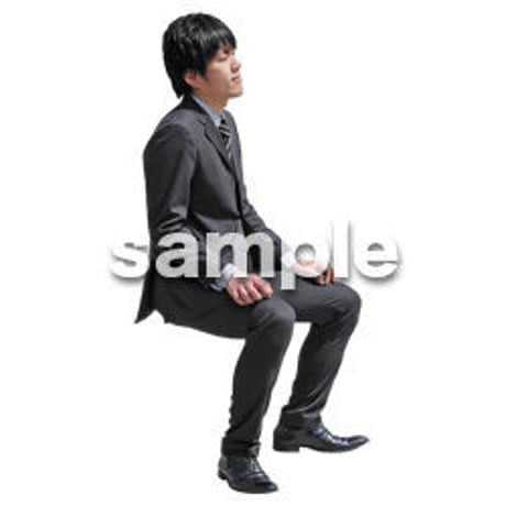 人物切抜き素材　座る人Ⅱ編　Q_350