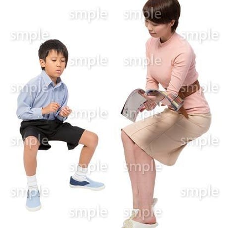 Cutout People　アットホーム　座る　II_377