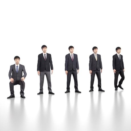 3D人モデルAポーズ　102_Sota