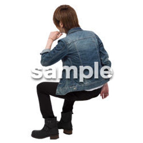 Cutout People　座る　男性　LL_399