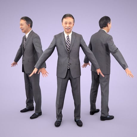 3D人モデルAポーズ　046_Ken