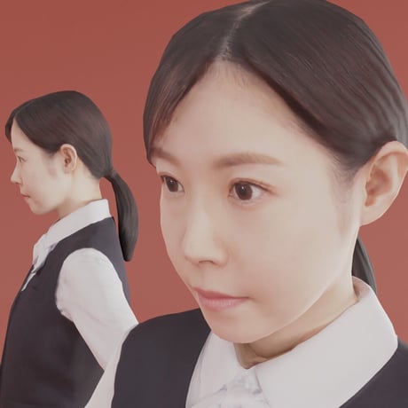 3D人モデルAポーズ　162_Mari