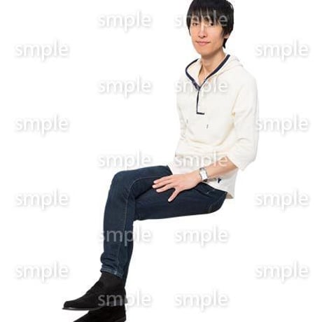 Cutout People　座る　男性　LL_367