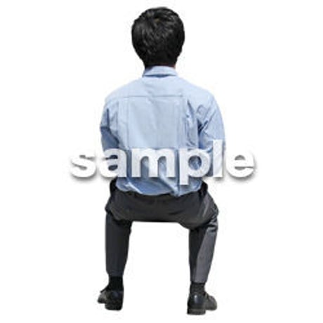 人物切抜き素材　座る人Ⅱ編　Q_391