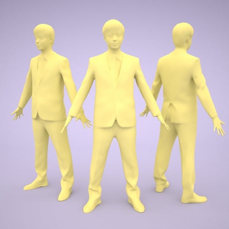3D人モデルAポーズ　102_Sota
