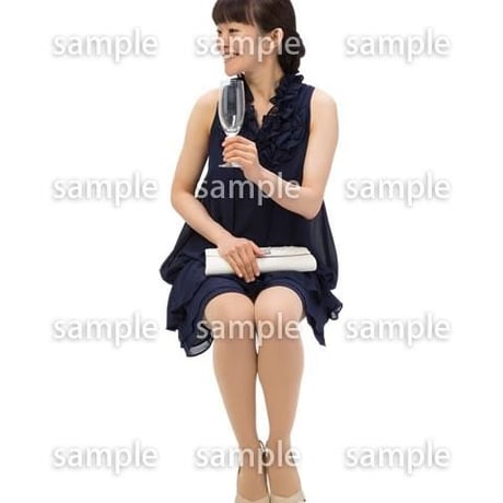 Cutout People　パーティー座る人　DD_486