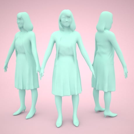 3D人モデルAポーズ　020_Kana