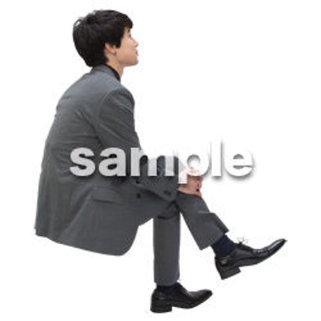 Cutout People　座る　男性　LL_104