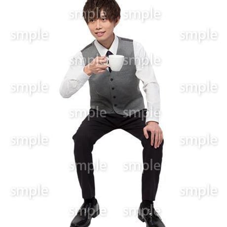 Cutout People　座る　男性　LL_091