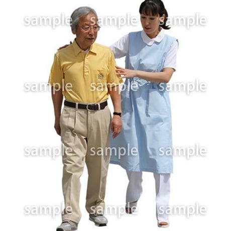 人物切抜き素材　シニア介護編　S_136