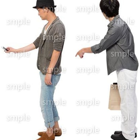 Cutout People　男性ペア　JJ_418