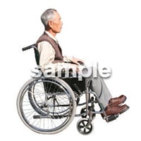 人物切抜き素材　医療・シニア車椅子編　D_269