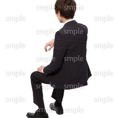 Cutout People　座る　男性　LL_030