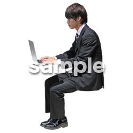 人物切抜き素材　座る人Ⅱ編　Q_346