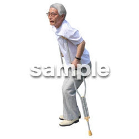 人物切抜き素材　シニア介護編　S_411