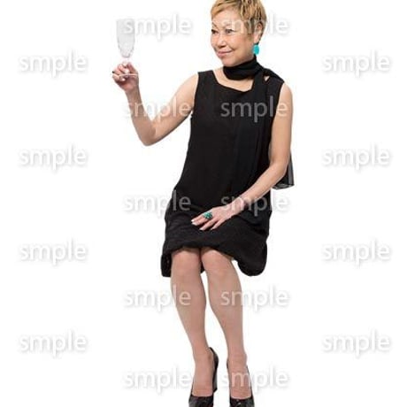 Cutout People　座る女性　KK_416