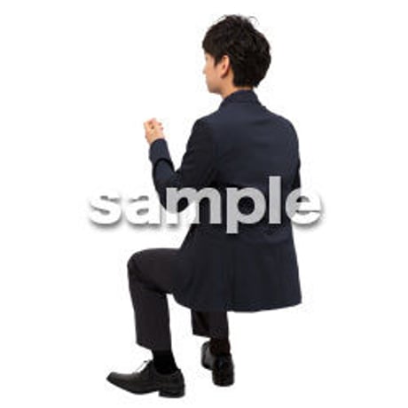 Cutout People　座る　男性　LL_080
