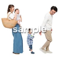 Cutout People　4人ファミリー　GG_418