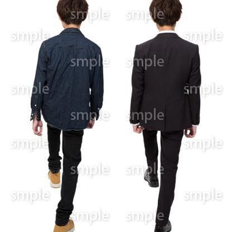 Cutout People　階段を上る動作　JJ_450
