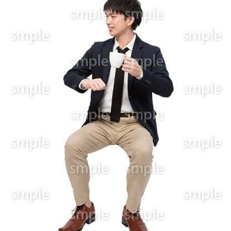Cutout People　座る　男性　LL_066