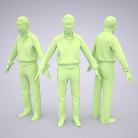 3D人モデルAポーズ　042_Ken