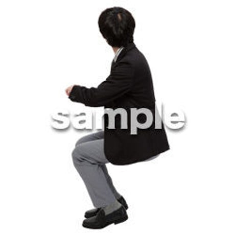Cutout People　座る　男性　LL_145