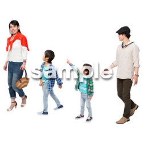 Cutout People　4人ファミリー　GG_297