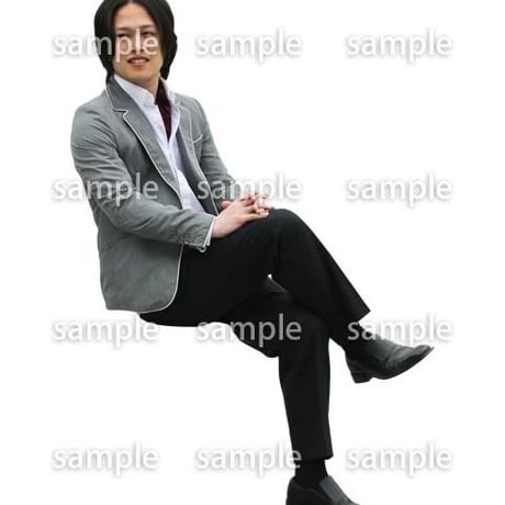 Cutout People　パーティー座る人　DD_437