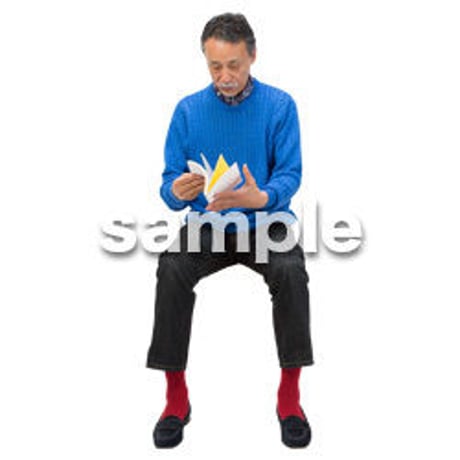 Cutout People　座る　男性　LL_516