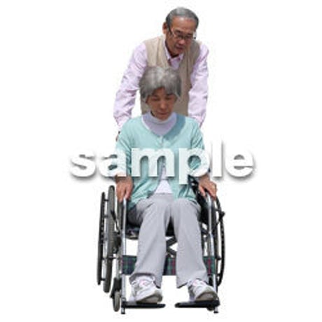 人物切抜き素材　シニア介護編　S_021