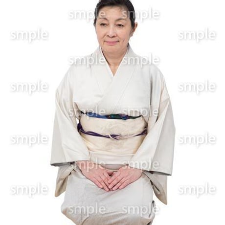 Cutout People　座る女性　KK_436