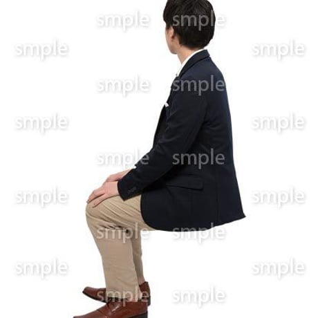 Cutout People　座る　男性　LL_064