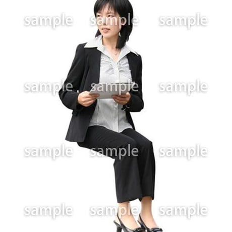 人物切抜き素材　座る人編　H_389