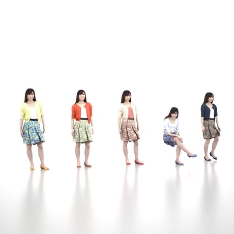 3D人モデルAポーズ　080_Yui