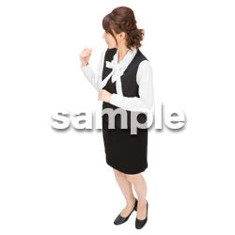 Cutout People　鳥瞰　人物 女性　FF_282