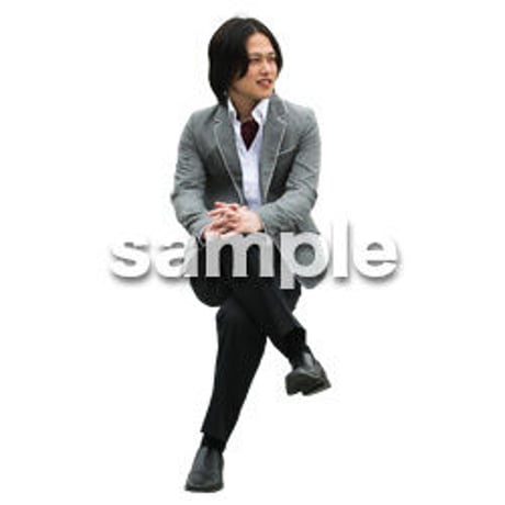 Cutout People　パーティー座る人　DD_436