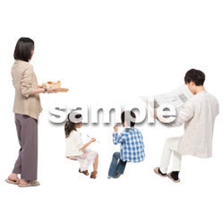 Cutout People　4人家族　II_354