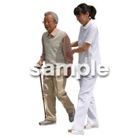 人物切抜き素材　シニア介護編　S_140