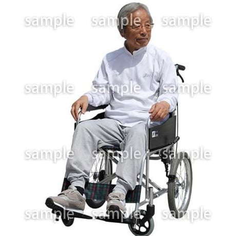 人物切抜き素材　シニア介護編　S_101