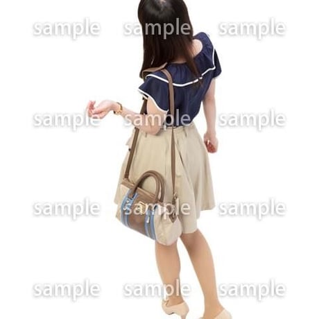 Cutout People　鳥瞰　人物 女性　FF_354