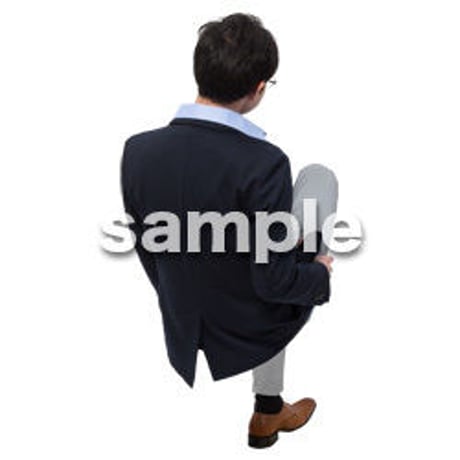 Cutout People　座る　男性　LL_090