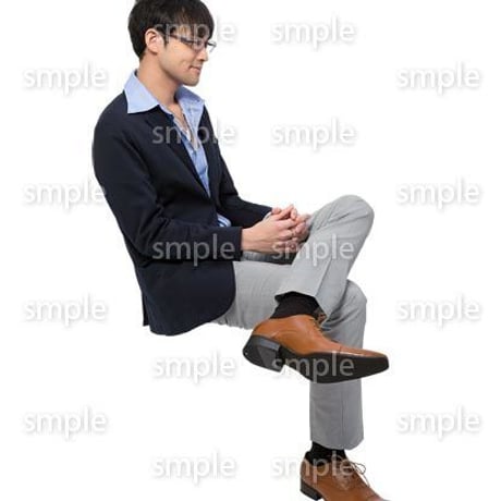 Cutout People　座る　男性　LL_088