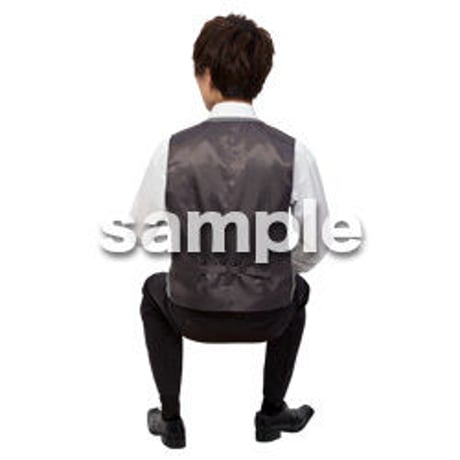 Cutout People　座る　男性　LL_095