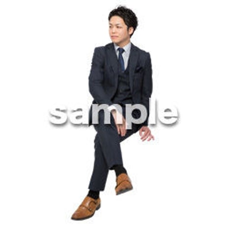 Cutout People　座る男性　LL_001
